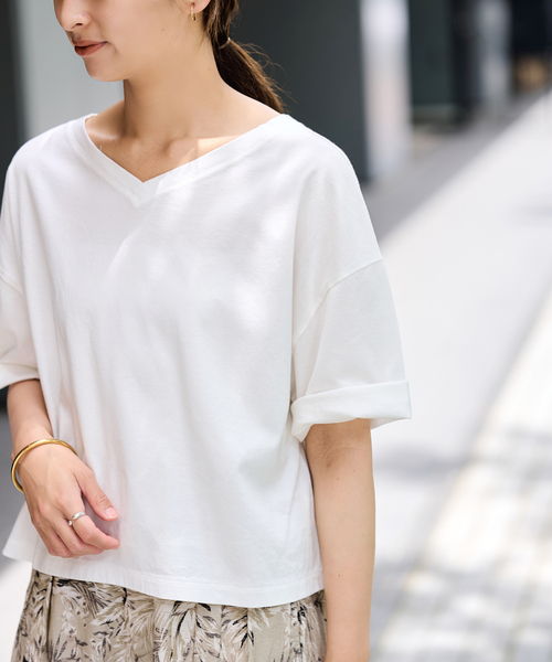 FRAMeWORK（フレームワーク） tシャツ 半袖 「汗染み防止」NANO-SHEER