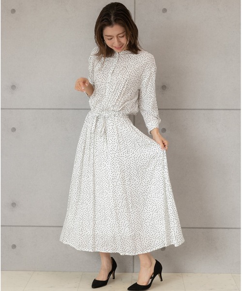 「PREFERIR」 長袖ワンピース MEDIUM グレー レディース_画像3