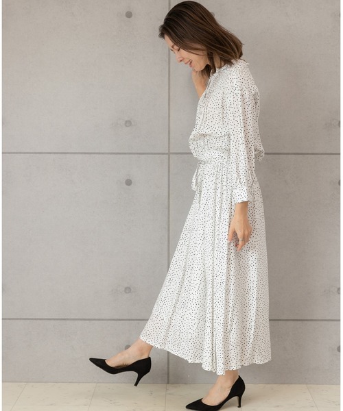 「PREFERIR」 長袖ワンピース MEDIUM グレー レディース_画像4