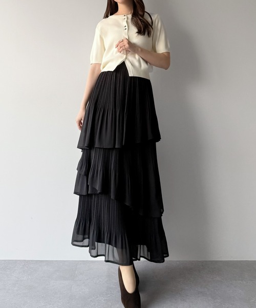 「mipiarl」 スカート MEDIUM ピンクベージュ レディース_画像9