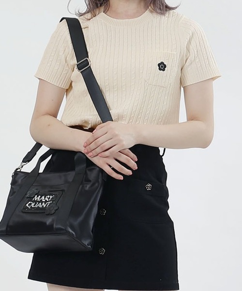 MARY QUANT（マリークヮント） 半袖ニット M ブラック レディース