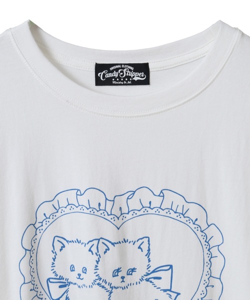 「Candy Stripper」 半袖Tシャツ FREE ライトブルー レディース_画像4