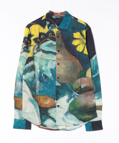 「Desigual」 長袖シャツ S ブルー メンズ_画像4
