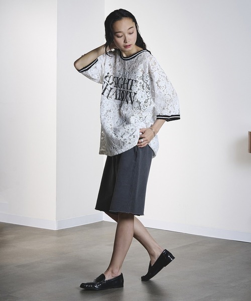 「OKIRAKU」 半袖ブラウス ONE SIZE ホワイト レディース_画像6