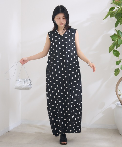 「KATHARINE ROSS」 ノースリーブワンピース MEDIUM ベージュ レディース_画像8