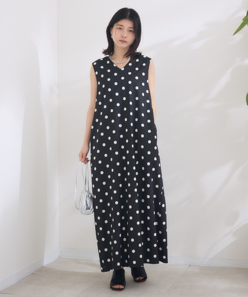 「KATHARINE ROSS」 ノースリーブワンピース MEDIUM ベージュ レディース_画像9