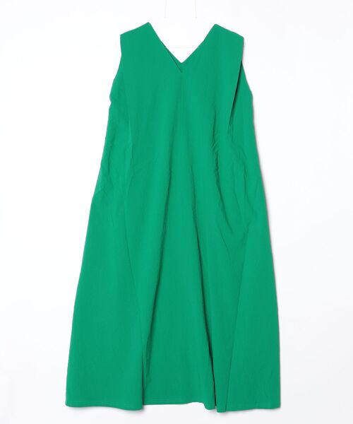 グリーンレーベルリラクシング ノースリーブロングワンピース ブルー 25SS 夏 green label relaxing（グリーンレーベルリラクシング） ノースリーブ