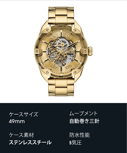 DIESEL（ディーゼル） 腕時計 腕時計 メンズ アナログ ステンレス