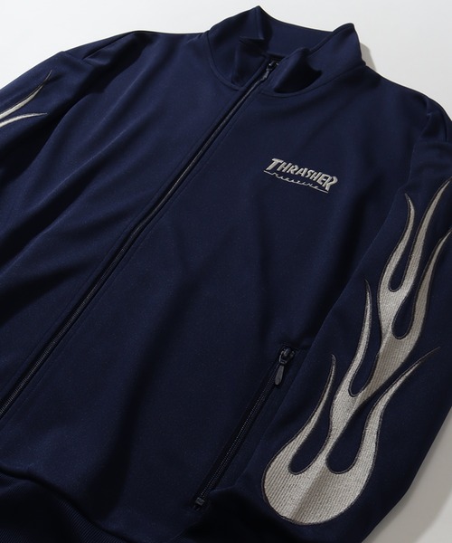 「THRASHER」 ジャージブルゾン M ブラック メンズ_画像5