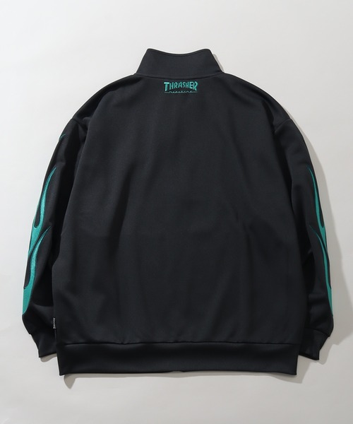 「THRASHER」 ジャージブルゾン M ブラック メンズ_画像6