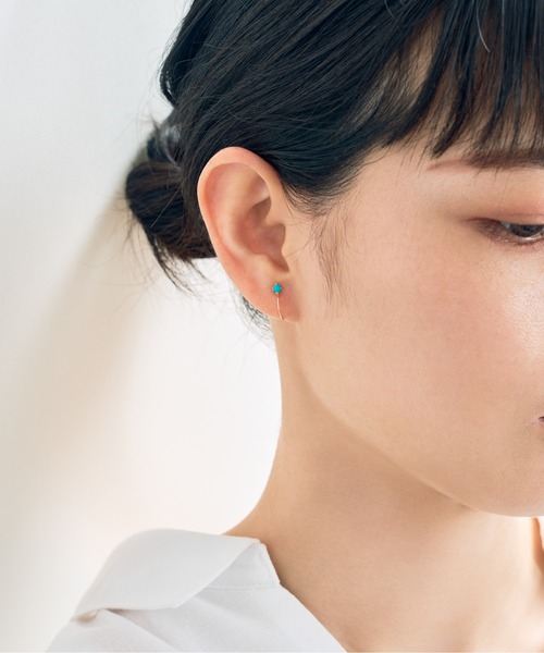 未使用 Jewel closet by L&Co.K10ピアス ターコイズ Jewel closet by L&Co. イヤリング K10 ターコイズ イヤリング