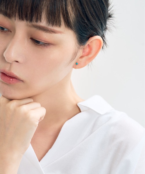 未使用 Jewel closet by L&Co.K10ピアス ターコイズ Jewel closet by L&Co. イヤリング K10 ターコイズ イヤリング