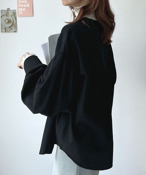 新品タグ付き♡CELFORD 衿ビジューブラウス バルーンスリーブ バンドカラー Futier Land ブラウス シャツ バルーンスリーブバンドカラー