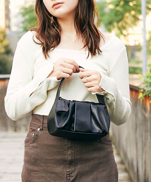 ショルダーバッグ・ポシェット LEATHERY NYLON ADDED CROISSANT SHOULDER-BAG [2 COLOR] THE CASE ショルダーバッグ バッグ 2wayクロワッサンバック