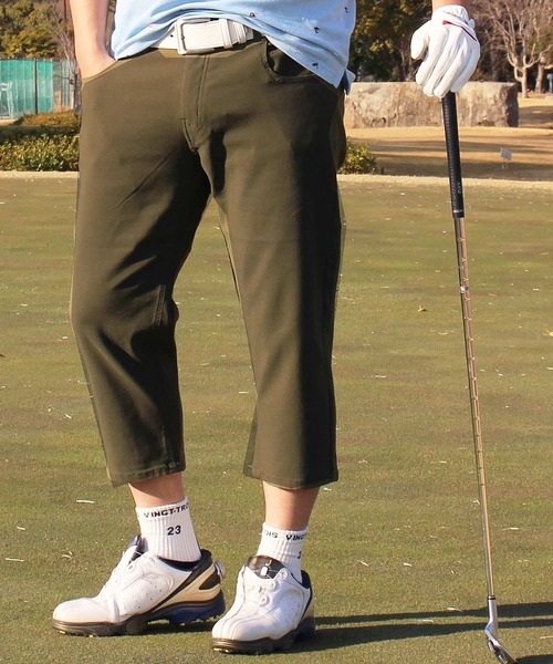 TopIsm ゴルフ スーパーストレッチ クロップドゴルフパンツ