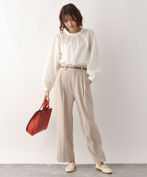 シャツ ブラウス カットワークレースブラウス/349503 レディース | GLOBAL WORK | 02