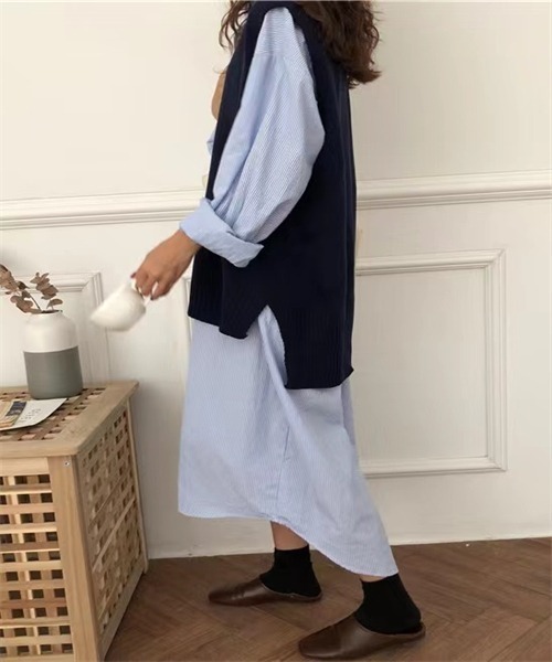 ハグオーワー  バッグ　スリット　ニット　ベスト Ravelry: スリットニットベスト pattern by Mariko Oka (岡まり子)