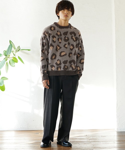 MinoriTY（マイノリティ） セーター ニット 「MinoriTY」レオパード柄