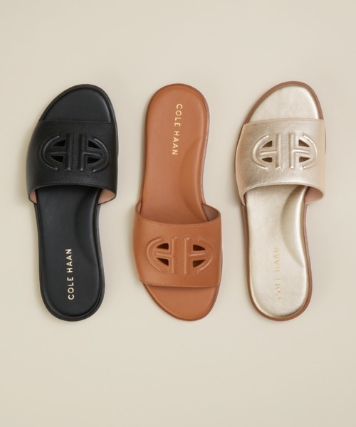 コール ハーン COLE HAAN フリン ロゴ スライド サンダル womens