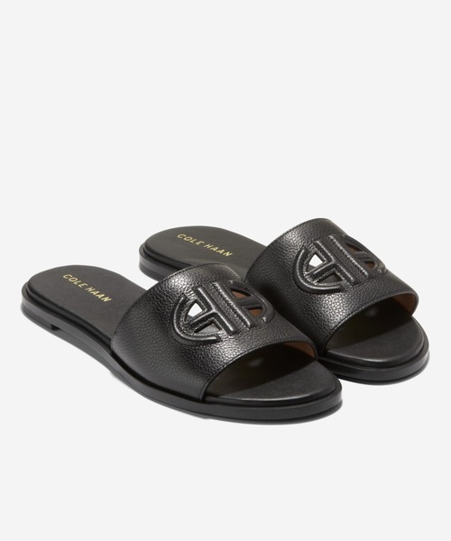 セール☆COLE HAAN フリン ロゴ スライド サンダル（ブラック） セール29%OFF】コール ハーン COLE HAAN フリン ロゴ スライド