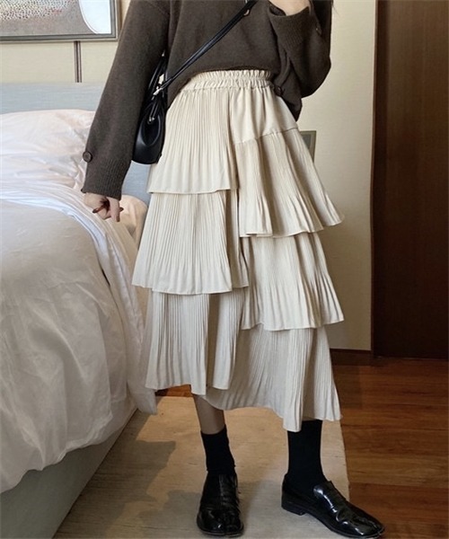 FREE STYLISTS スカート フリルアシンメトリーティアード