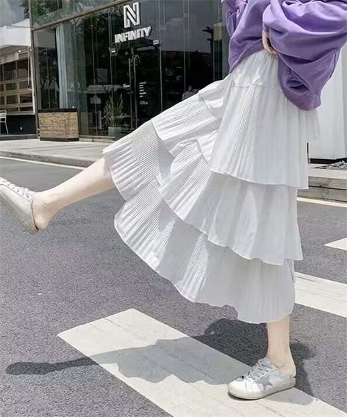 FREE STYLISTS スカート フリルアシンメトリーティアード