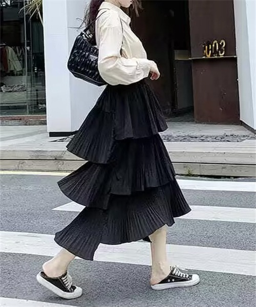 FREE STYLISTS スカート フリルアシンメトリーティアード