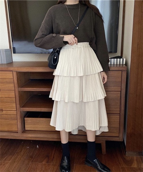 FREE STYLISTS スカート フリルアシンメトリーティアード