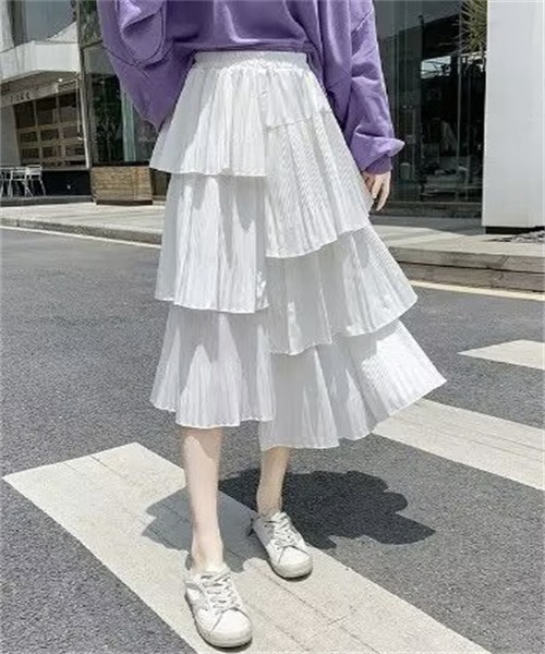 FREE STYLISTS スカート フリルアシンメトリーティアード