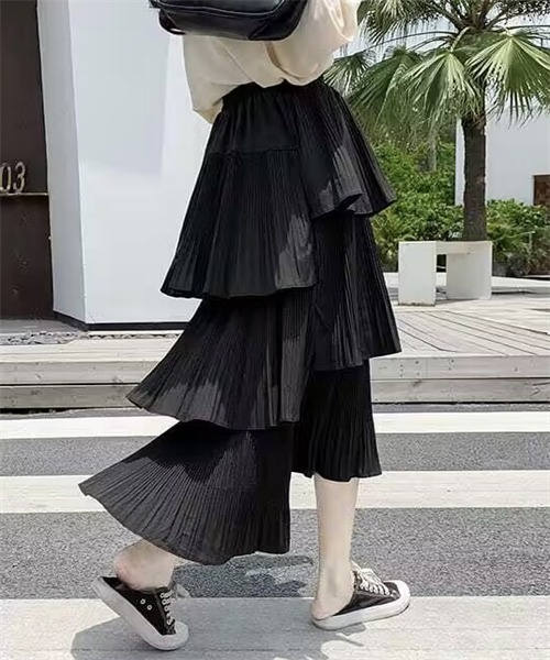 FREE STYLISTS スカート フリルアシンメトリーティアード