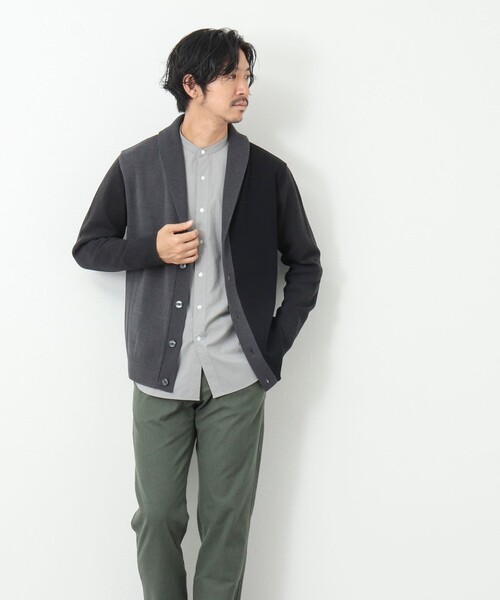 NOLLEY'S goodman カーディガン ミラノリブ ショールカラー