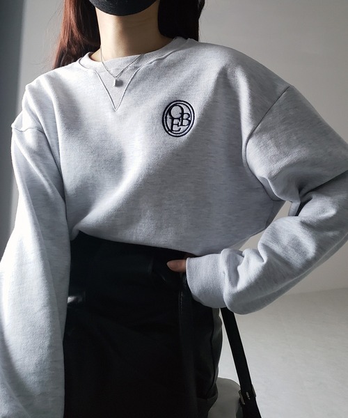 me+em select（ミームセレクト） トレーナー スウェット OBE刺繍 ロゴ