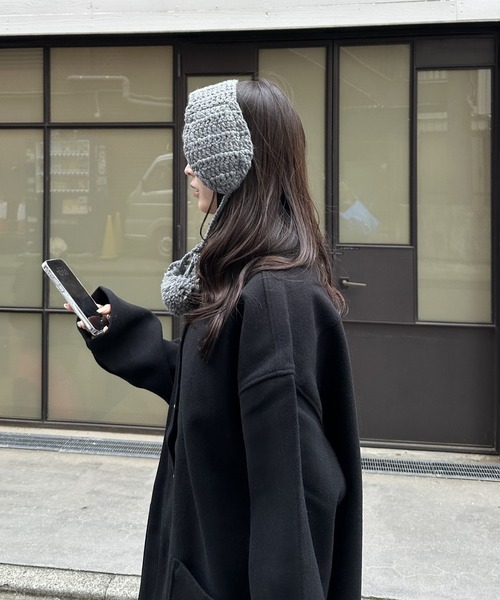 耳当て イヤーマフ 「可愛く防寒対策！」ぽんぽんニットイヤーマフ