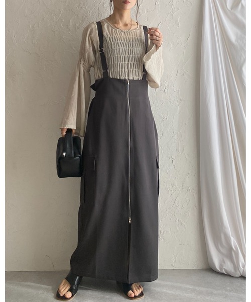 She's Closet ブラウス シャツ 長袖フレアスリーブシャーリング