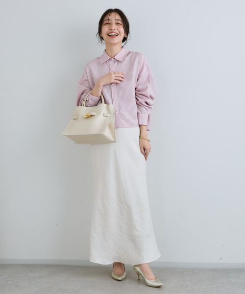 ブラウス シャツ 「ZOZO限定」スクラップ クロップド ストライプ シャツ パステルカラー レディース ZOZO限定】スクラップ クロップド ストライプ シャツ パステル