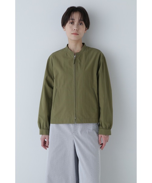 human woman ノーカラーショートブルゾン human woman ブルゾン アウター ノーカラーショートブルゾン