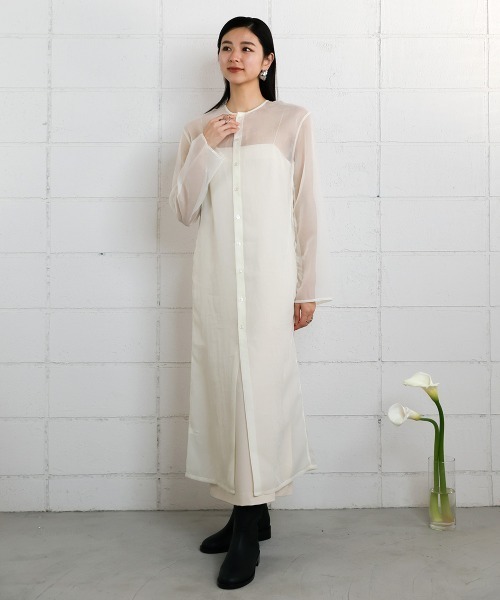 ブラウス シャツ 「CIEL'AIR」3WAY SHEER ONEPIECE レディース CIEL'AIR ワンピース 3WAY SHEER ONEPIECE : ZOZOTOWN Yahoo!店