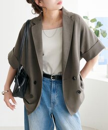 新品未使用 DISCOAT テックリネン半袖シャツジャケット Discoat ブラウス シャツ 「新色追加/さらっとした着心地