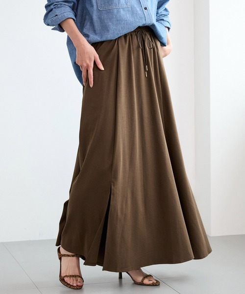 【BARNYARDSTORM】ロングスカート ゴムウエスト BARNYARDSTORM｜ロングフレアースカート【WEB限定カラー