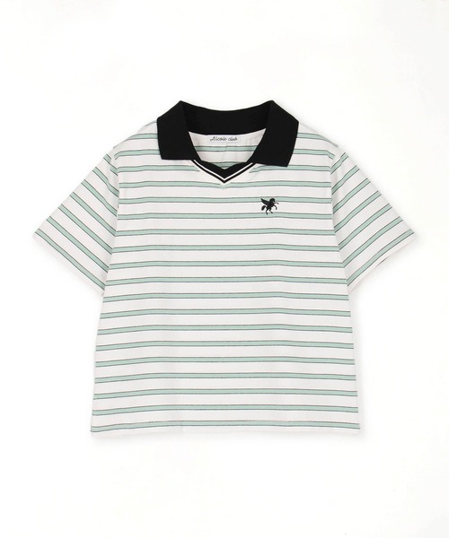 179/WG tシャツ 半袖 ラインデザイン ラガーTシャツ／マルチボーダー