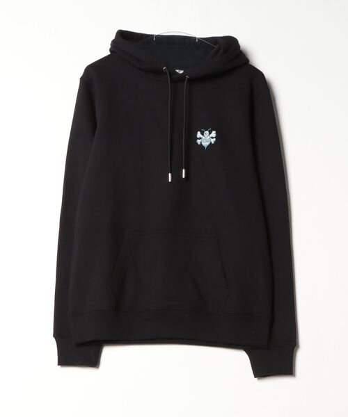 Dior homme」 SHAWN BEE刺繍プルオーバーパーカー X-SMALL ブラック 