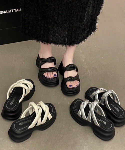 楽天市場】美脚サンダル 足が痛くない（なりにくい）7.0cmヒール
