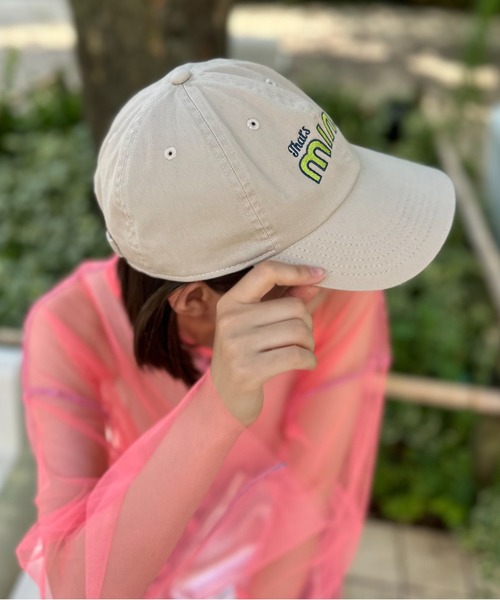 mi via loca キャップ 帽子 「newhattan」刺繍ロゴCAP・NOT YOURS/MINT