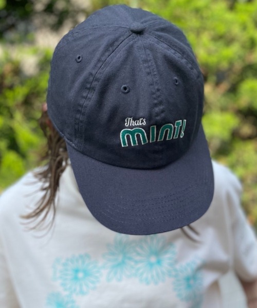 mi via loca キャップ 帽子 「newhattan」刺繍ロゴCAP・NOT YOURS/MINT
