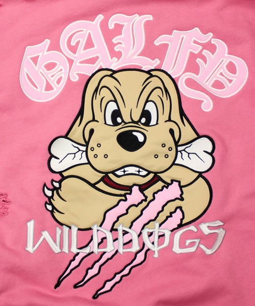 GALFY　ガルフィー 覚醒ビーストパ－カ－　 ピンク　中型犬　刺繍ロゴ　古着 GALFY ガルフィー 覚醒ビーストパ－カ－ ピンク 中型犬 刺繍ロゴ