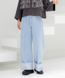 ジーンズ デニム デニムパンツ ロールアップワイドデニム / 138700 レディース｜ZOZOTOWN Yahoo!店