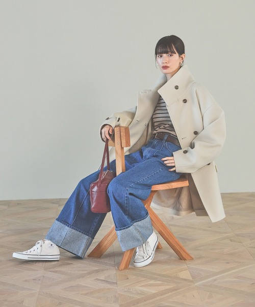 LAKOLE ジーンズ デニム デニムパンツ ロールアップワイドデニム