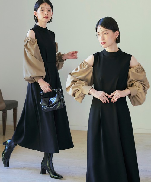 新品 PING 長袖 フルジップワンピース LL 紺 送料込み2wayストレッチ RUIRUE BOUTIQUE（ルイルエブティック） ワンピース 2way ストレッチ