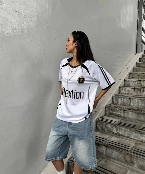 tシャツ 「DEFLEXTION / ディフレクション」Soccer shirt / サッカー ゲームシャツ レディース メンズ DEFLEXTION tシャツ 「DEFLEXTION / ディフレクション」Soccer