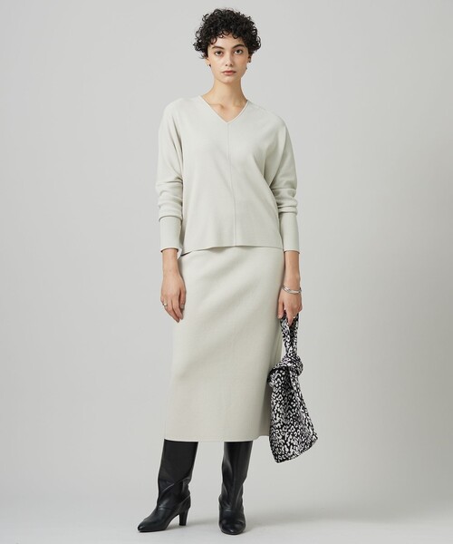 ICB（アイシービー） ニット セーター 「洗える」 クロスコンビ V